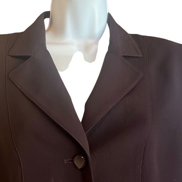 Nipon Boutique Vintage 10 Purple 3 Button Embroidered Classic Blazer Workwear - Picture 3 of 10